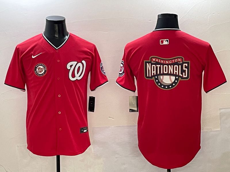 Men Washington Nationals Blank Red Game Nike 2025 MLB Jersey style 6->los angeles dodgers->MLB Jersey